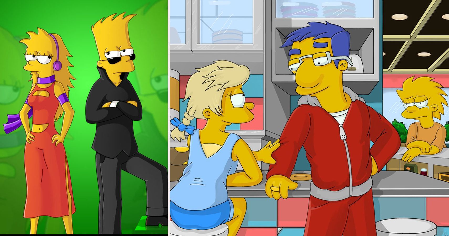All Grown Up 25 Fan Pictures Of The Simpsons Kids As Adults.