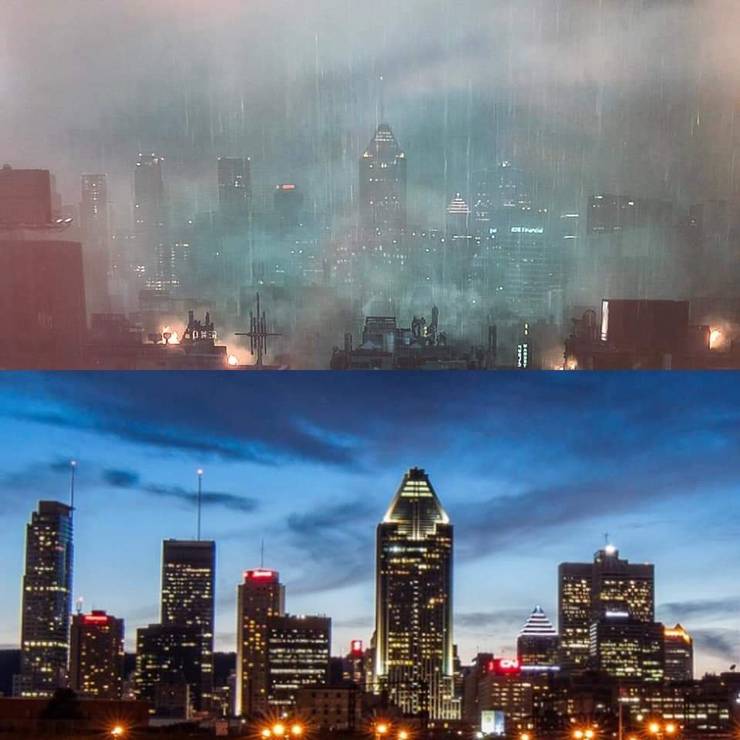 Raccoon City S Skyline In Re2 Is Actually Just Montreal Quebec