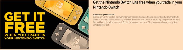 Gamestop Is Offering A Generous Trade In For An Old Switch