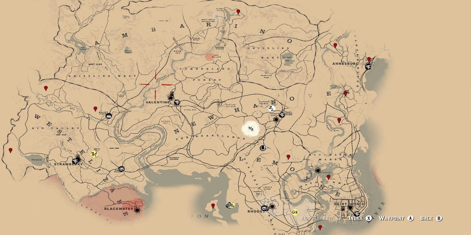 ign interactive map red dead redemption 2