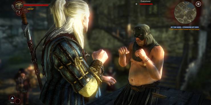 Witcher 2 Screenshot of Geralt Fistfighting