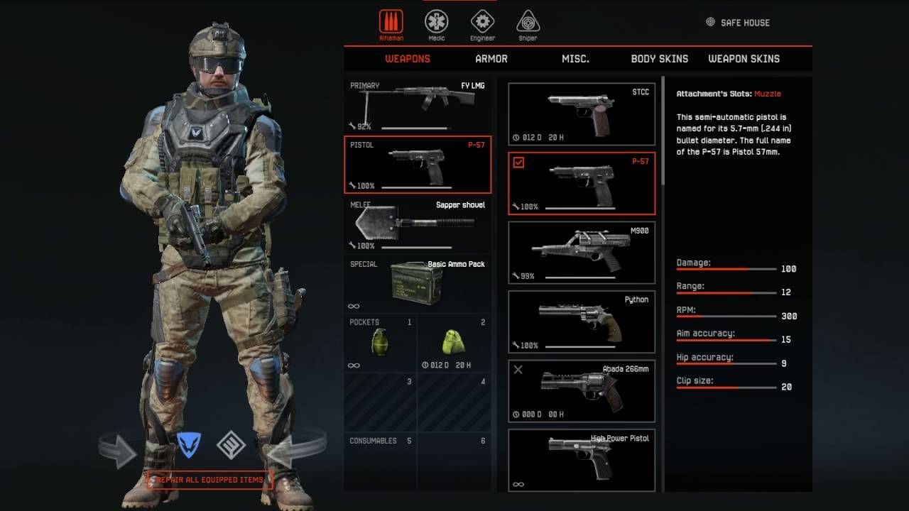 warface permanent weapons