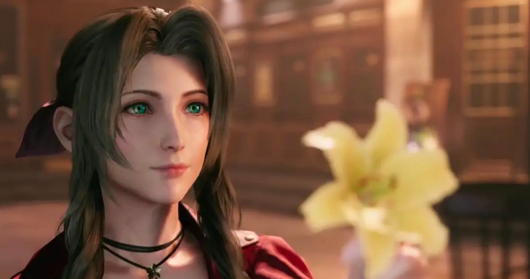 Aerith S Voice Actress Celebrates Final Fantasy VII Remake Launch   Final Fantasy VII Remake Aerith 