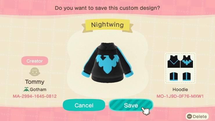 Animal Crossing New Horizons Codes For Dc Comics Themed Outfits