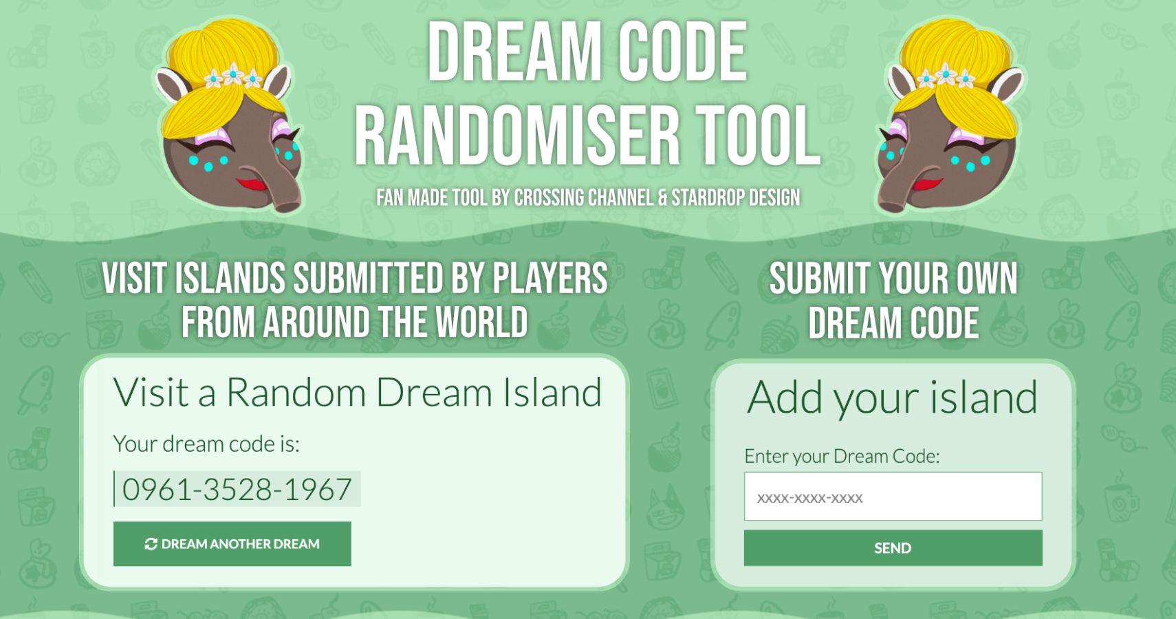 animal crossing island dream codes