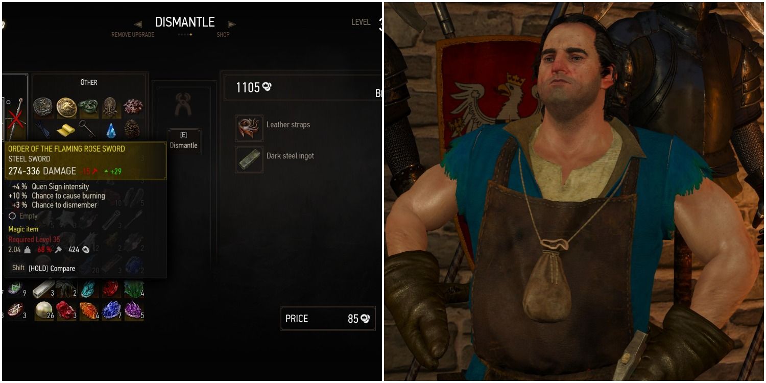 Witcher 3: How To Dismantle Gear & The Best Places To Sell It