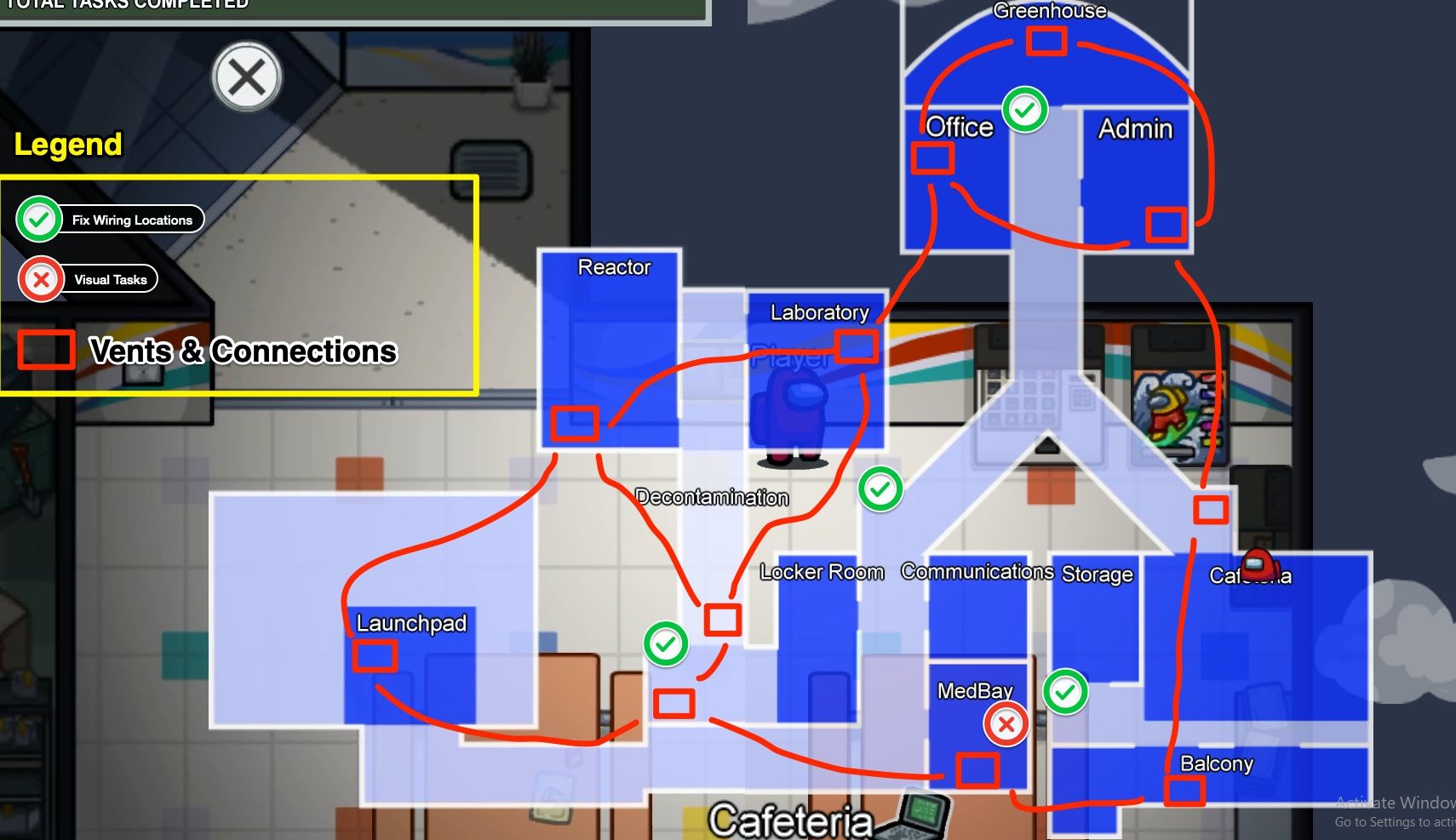 among us map layout mira