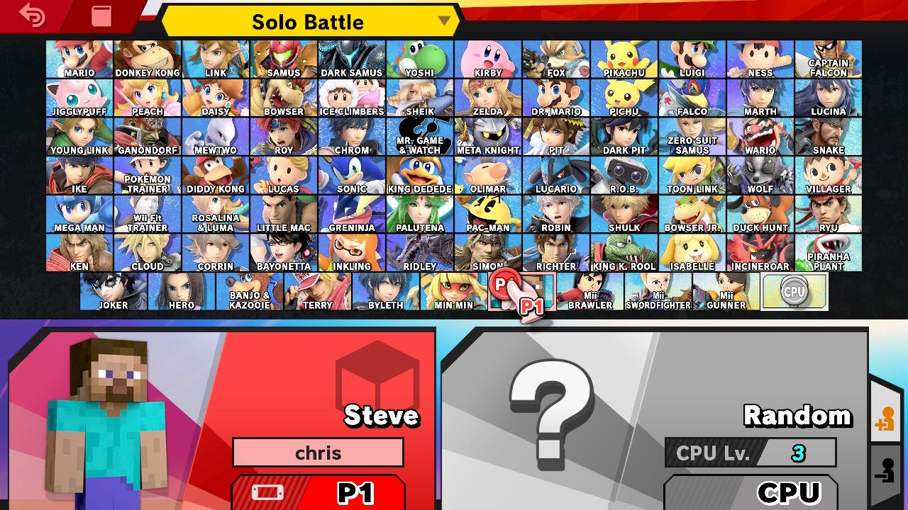 smash ultimate roster