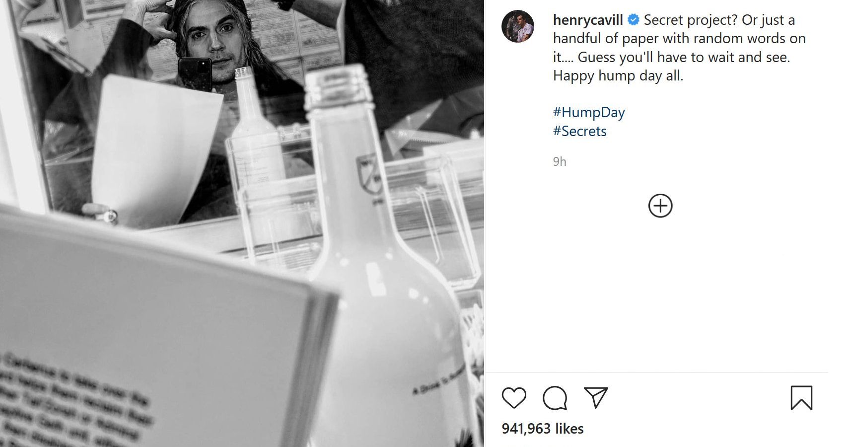 Blurred Henry Cavill Post Suggests He S Working On A Mass Effect Project