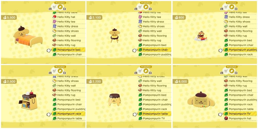 Animal Crossing New Horizons Guide To All Items Obtained With Sanrio