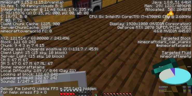 Minecraft How To See The Debug Screen And What It S Useful For