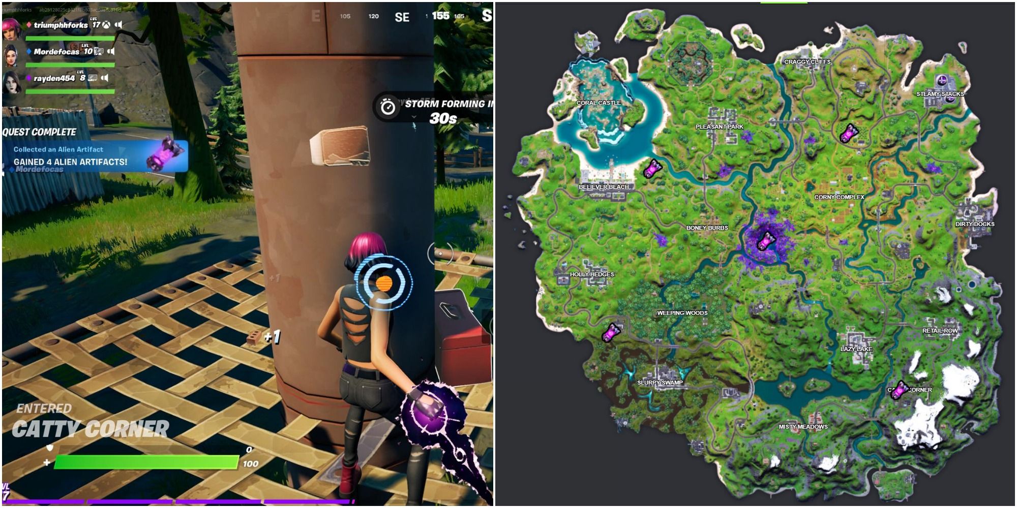 fortnite artifact locations